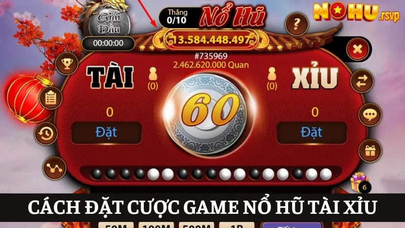 Cách vận hành đặt cược trong Nổ Hũ Tài Xỉu